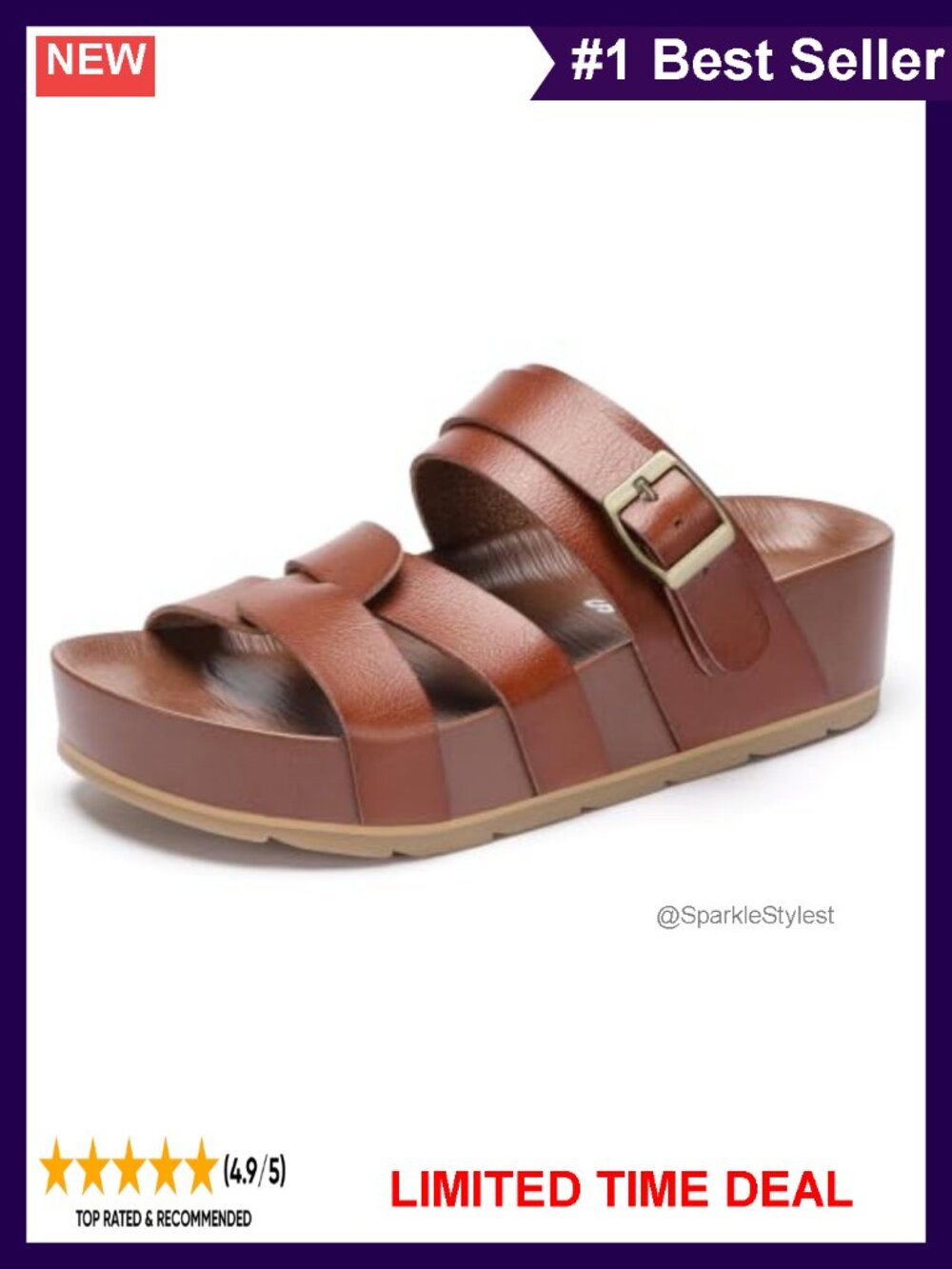 Tearkiss Platform Sandals Strappy Wedges Non Slip Women's Comfortable Walking